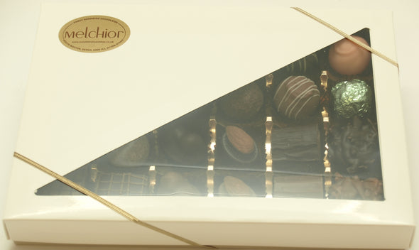 Gift box with 24 assorted handmade truffles and pralines