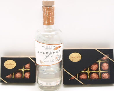 Gift box with 12 Salcombe Gin liqueur chocolates