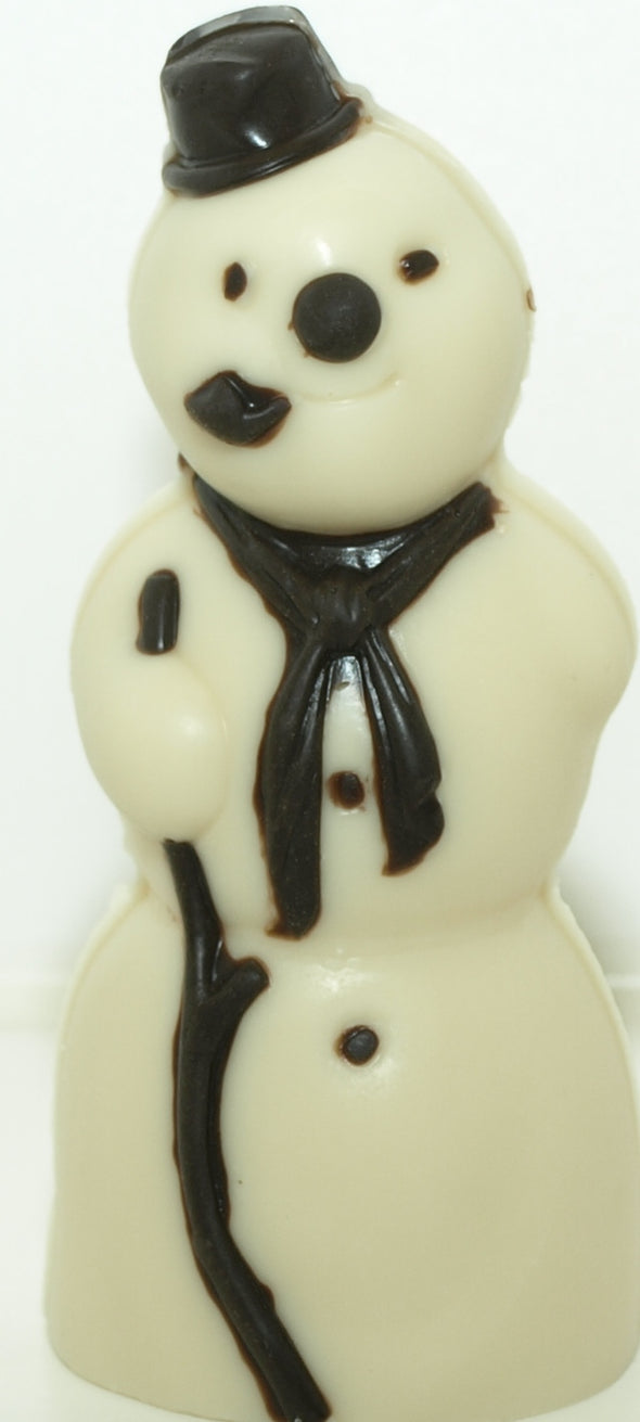 Handpainted white chocolate snowman