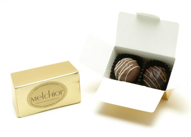 Wedding favours in a small ballotin (contains 2 chocolate truffles)